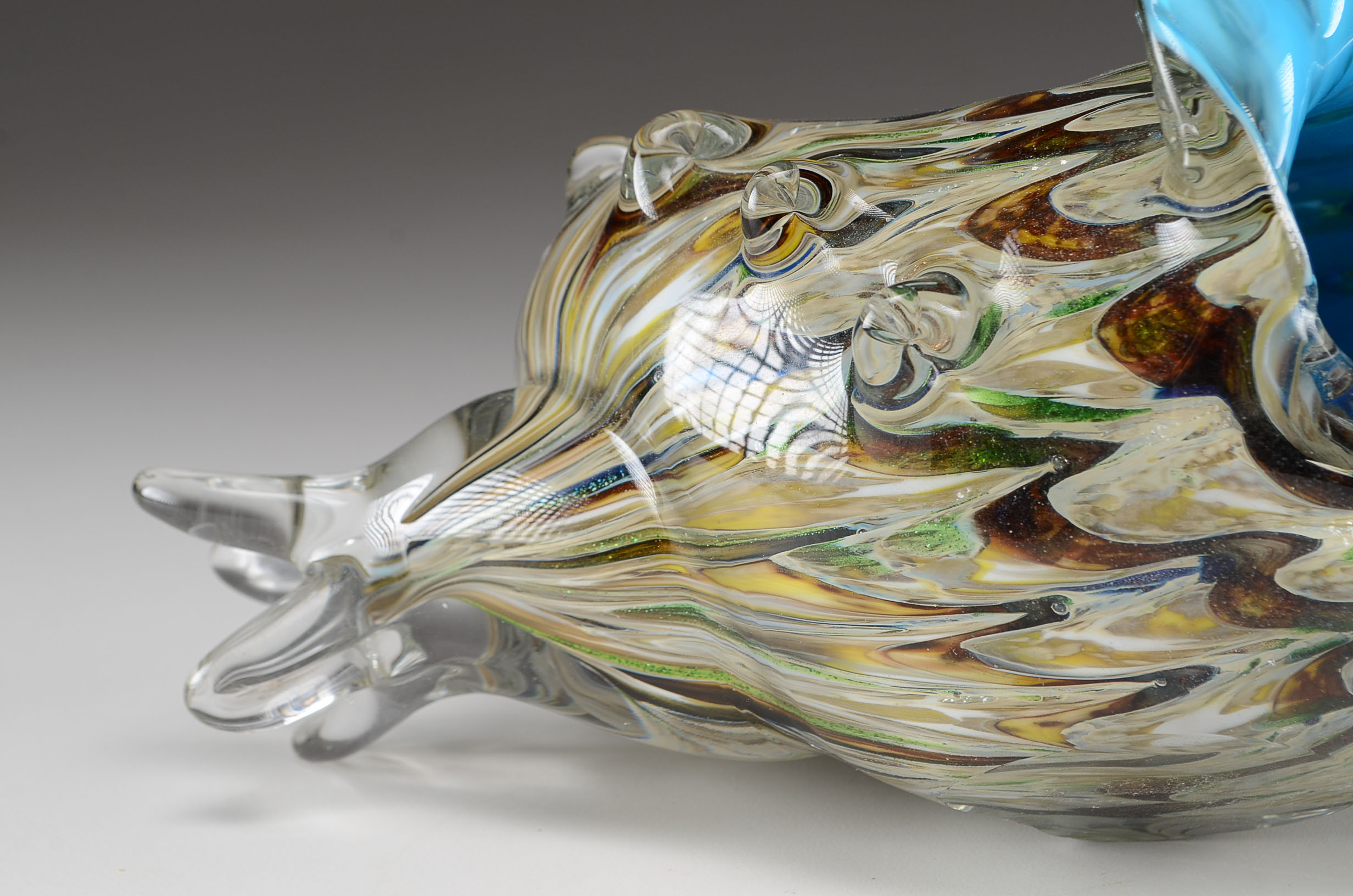 Handblown Murano Art Glass Conch Shell