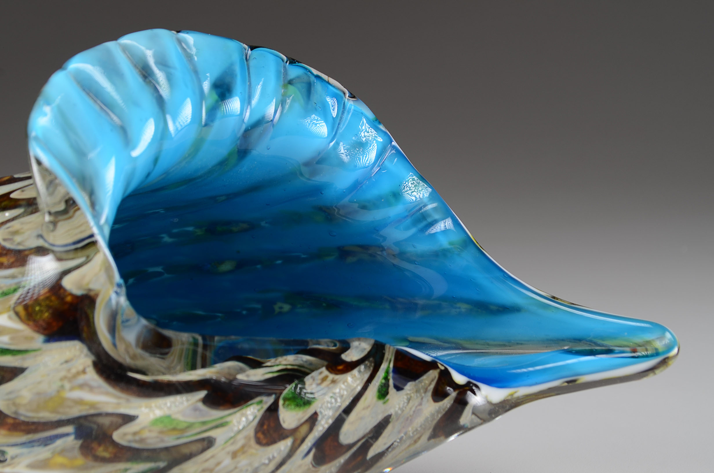 Handblown Murano Art Glass Conch Shell