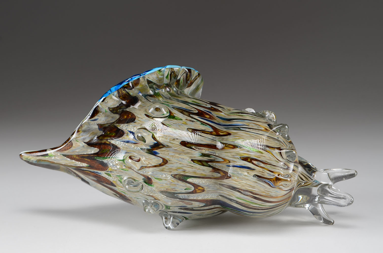 Handblown Murano Art Glass Conch Shell
