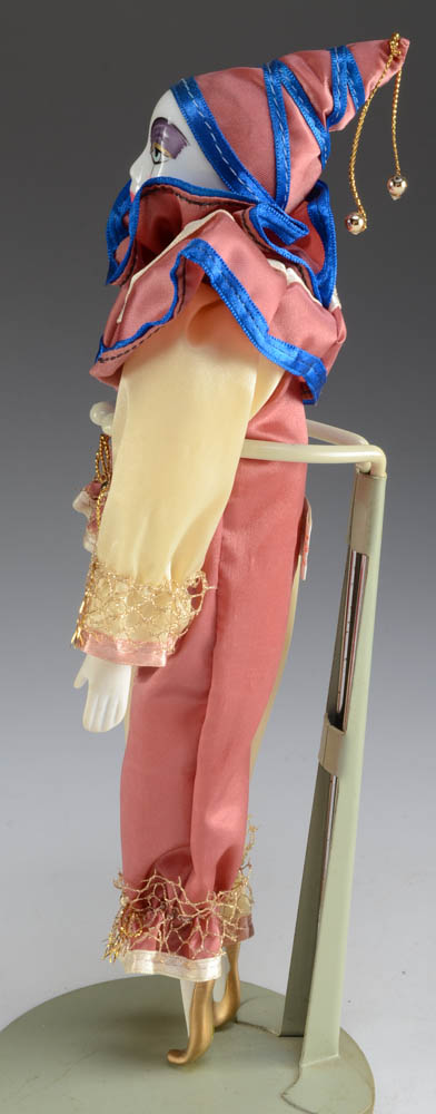 Vintage Silvestri Beige, Red and Blue Harlequin Doll