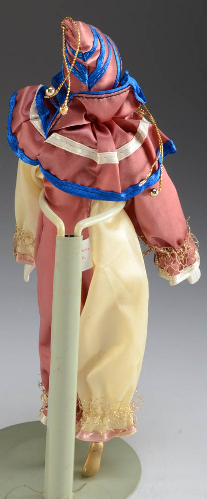 Vintage Silvestri Beige, Red and Blue Harlequin Doll