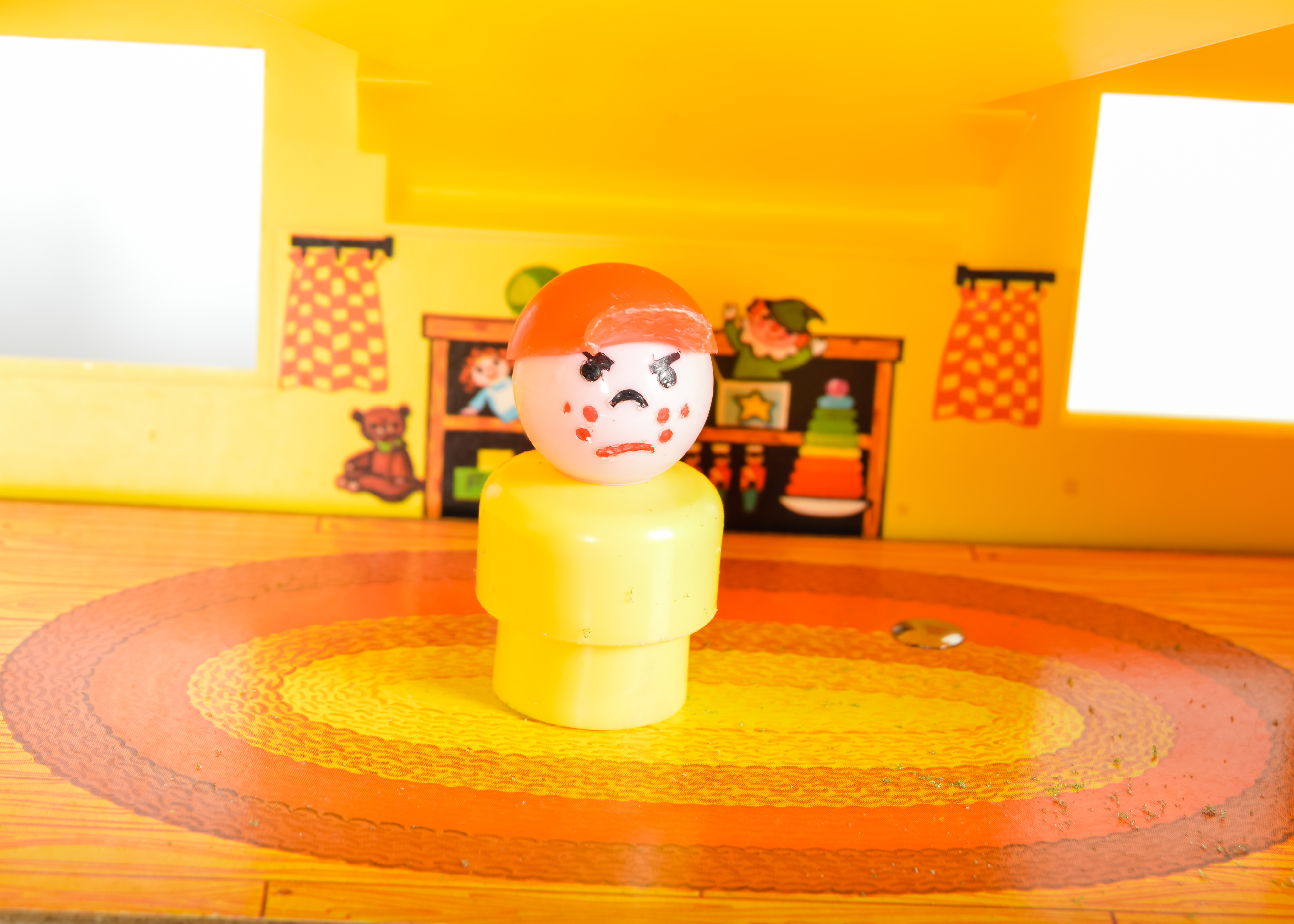 1969 Fisher Price Little People Play Family House with Extras