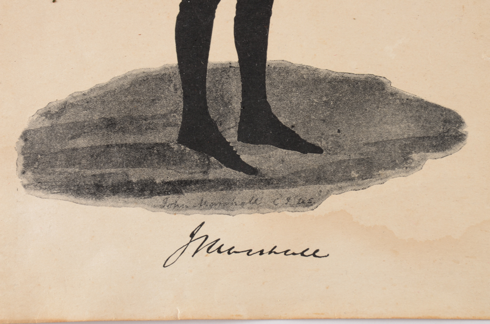 Halftone Reproduction of John Marshall Silhouette