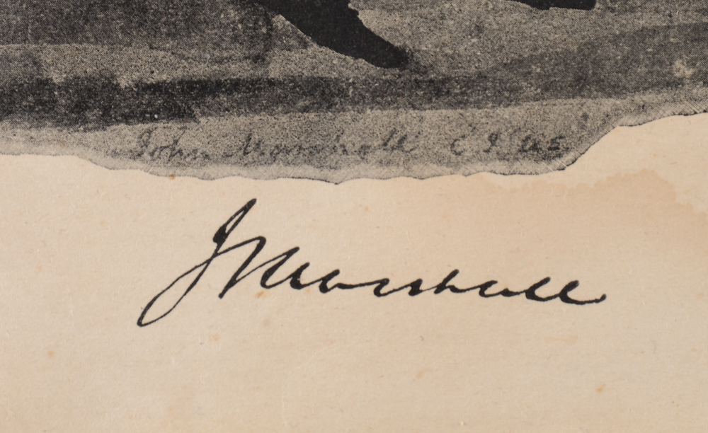 Halftone Reproduction of John Marshall Silhouette