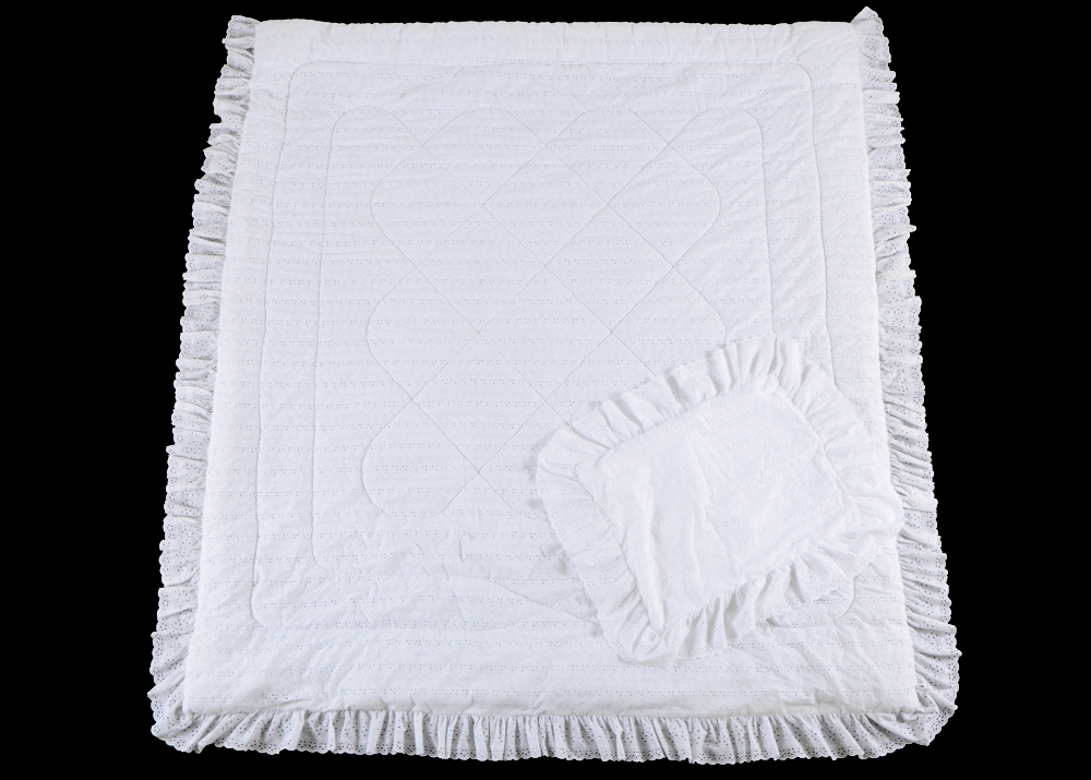 White Eyelet Comforter and Sham