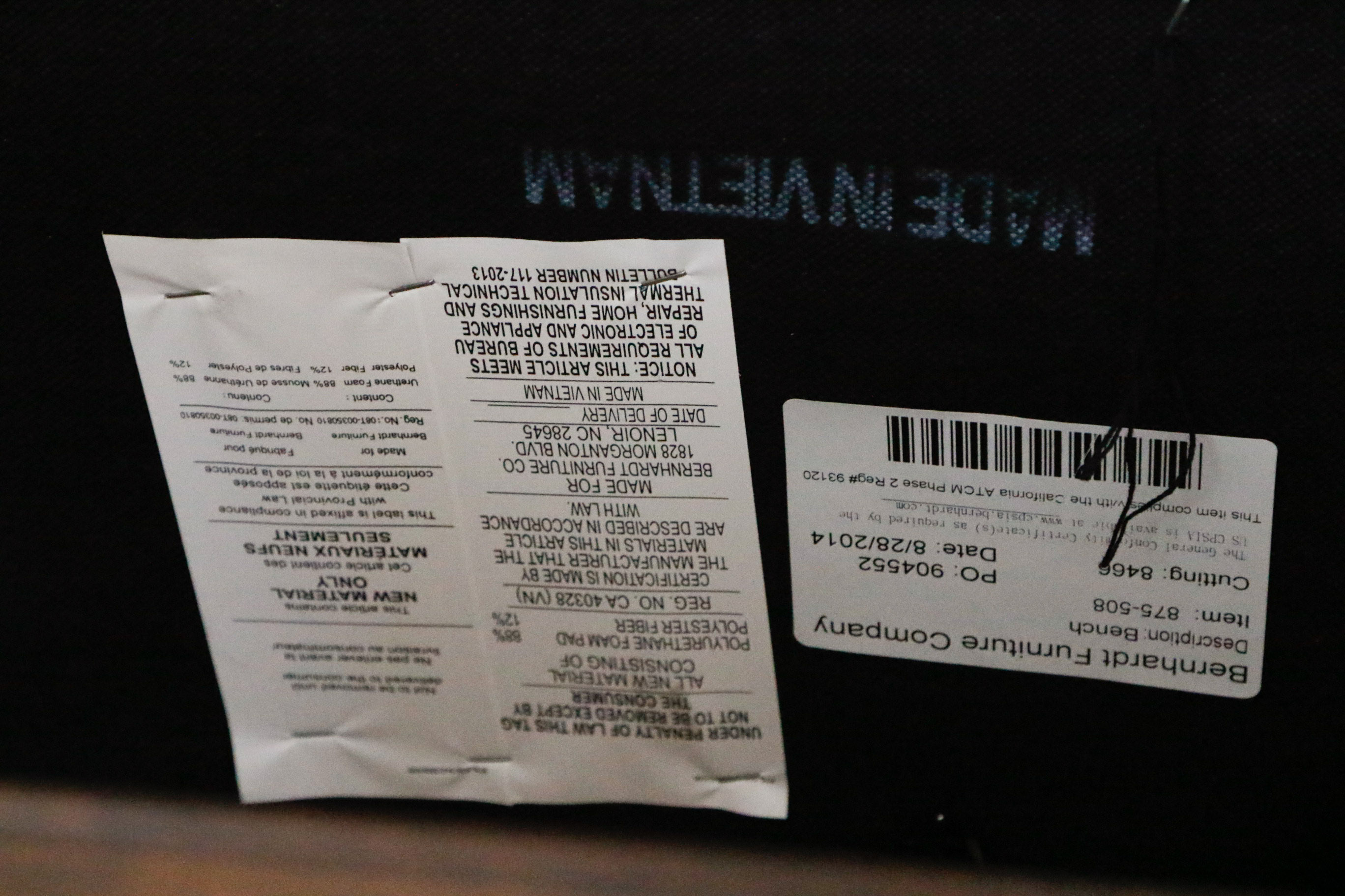 Leather Tufted Bench by Bernhardt for Haverty's