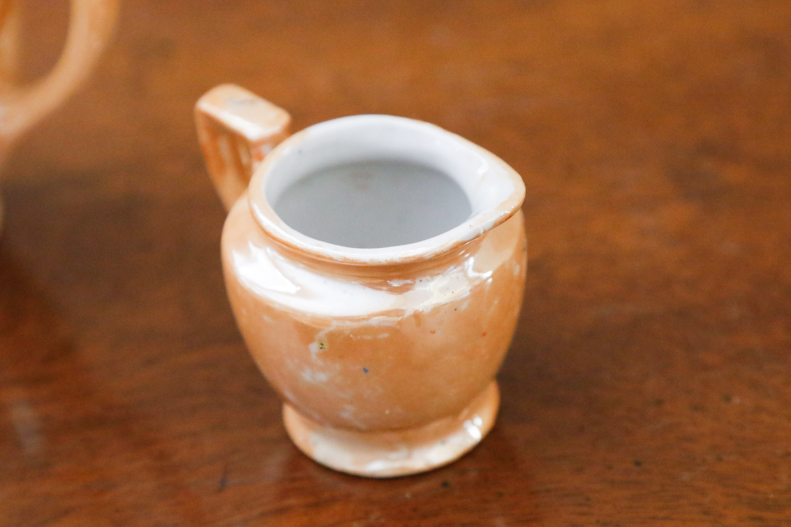 Occupied Japan Peach Lusterware Child's Tea Set