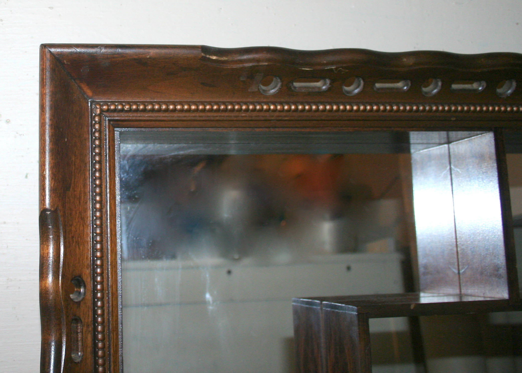 Wall-Mount Curio Shelf With Mirror Back