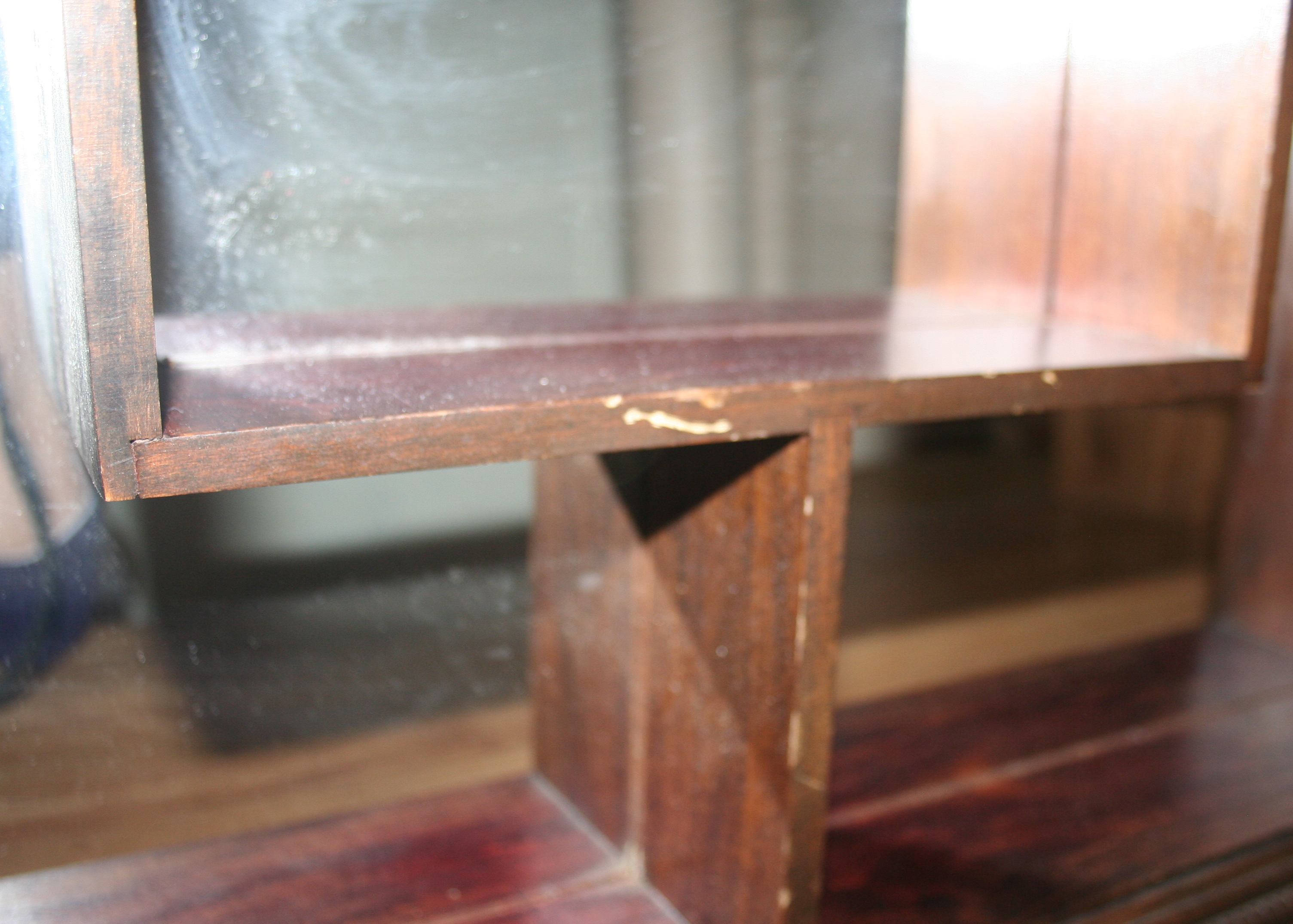 Wall-Mount Curio Shelf With Mirror Back