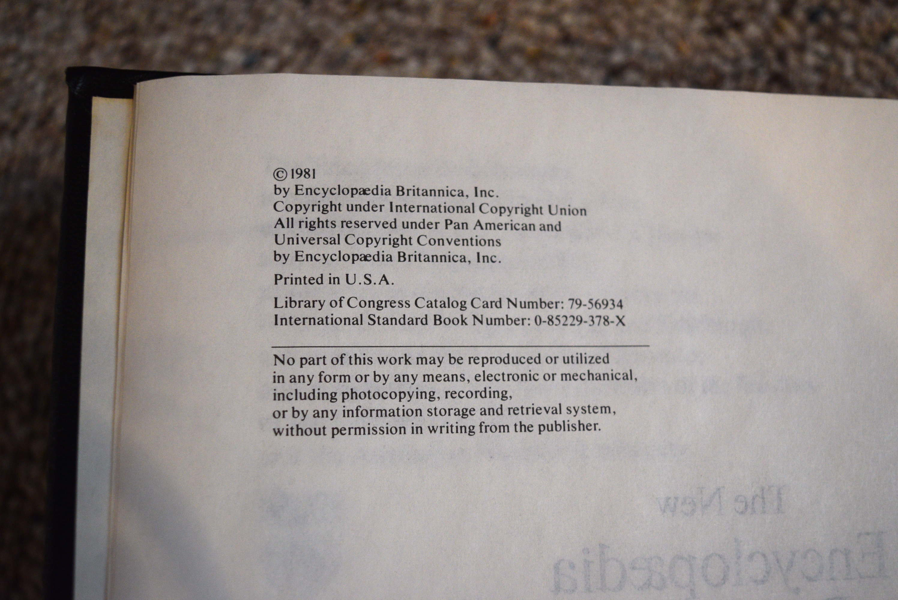 1981 Encyclopedia Britannica 15th Edition