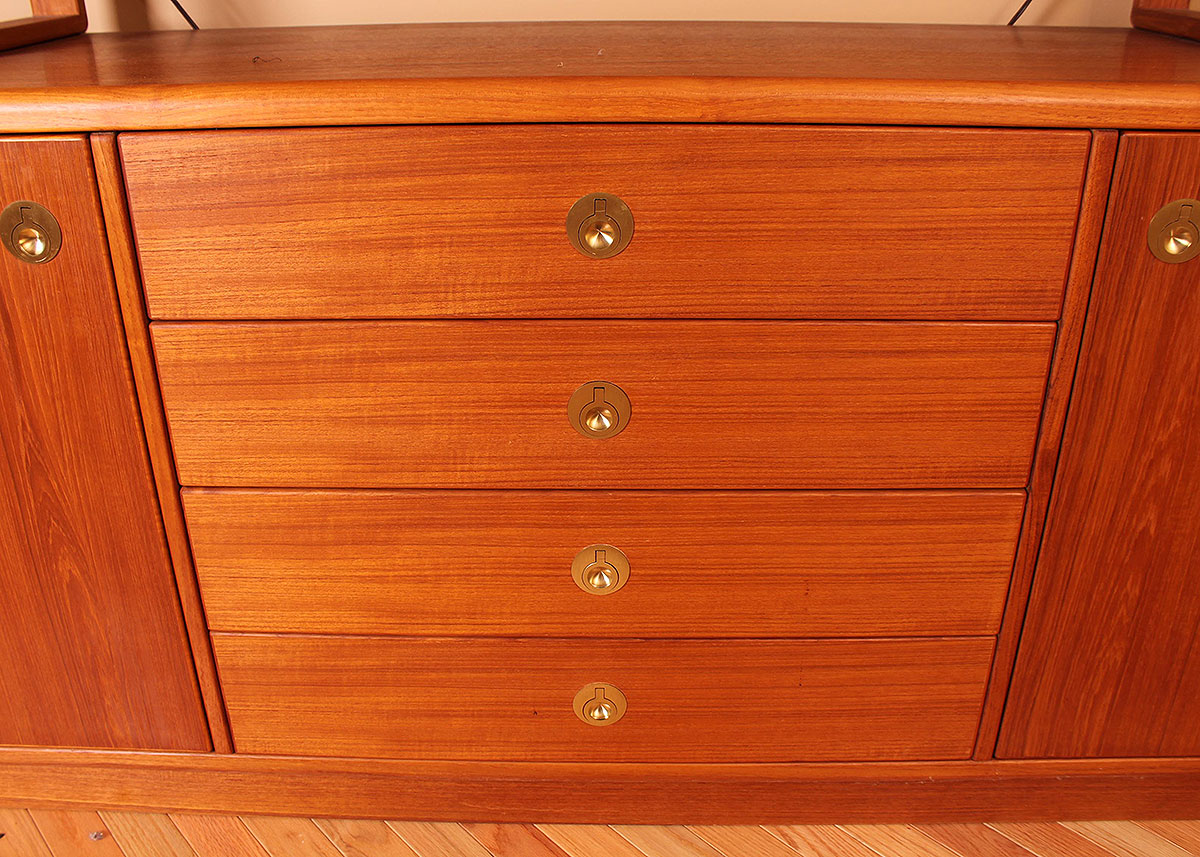 Contemporary Modern Poplar China Cabinet