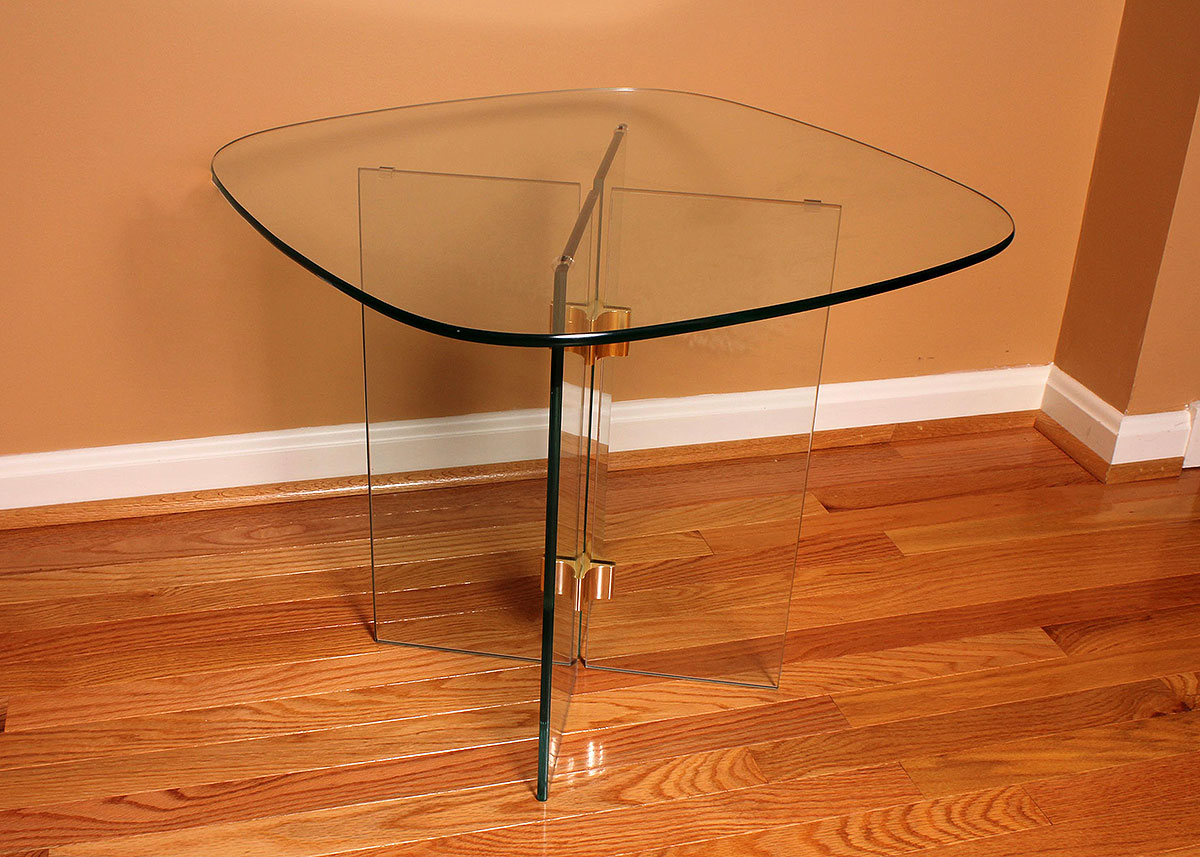 Contemporary Glass Side Table