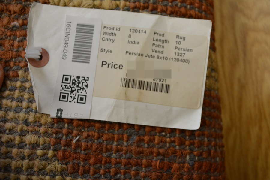 Contemporary Persian Giraffe Design Jute Woven Area Rug