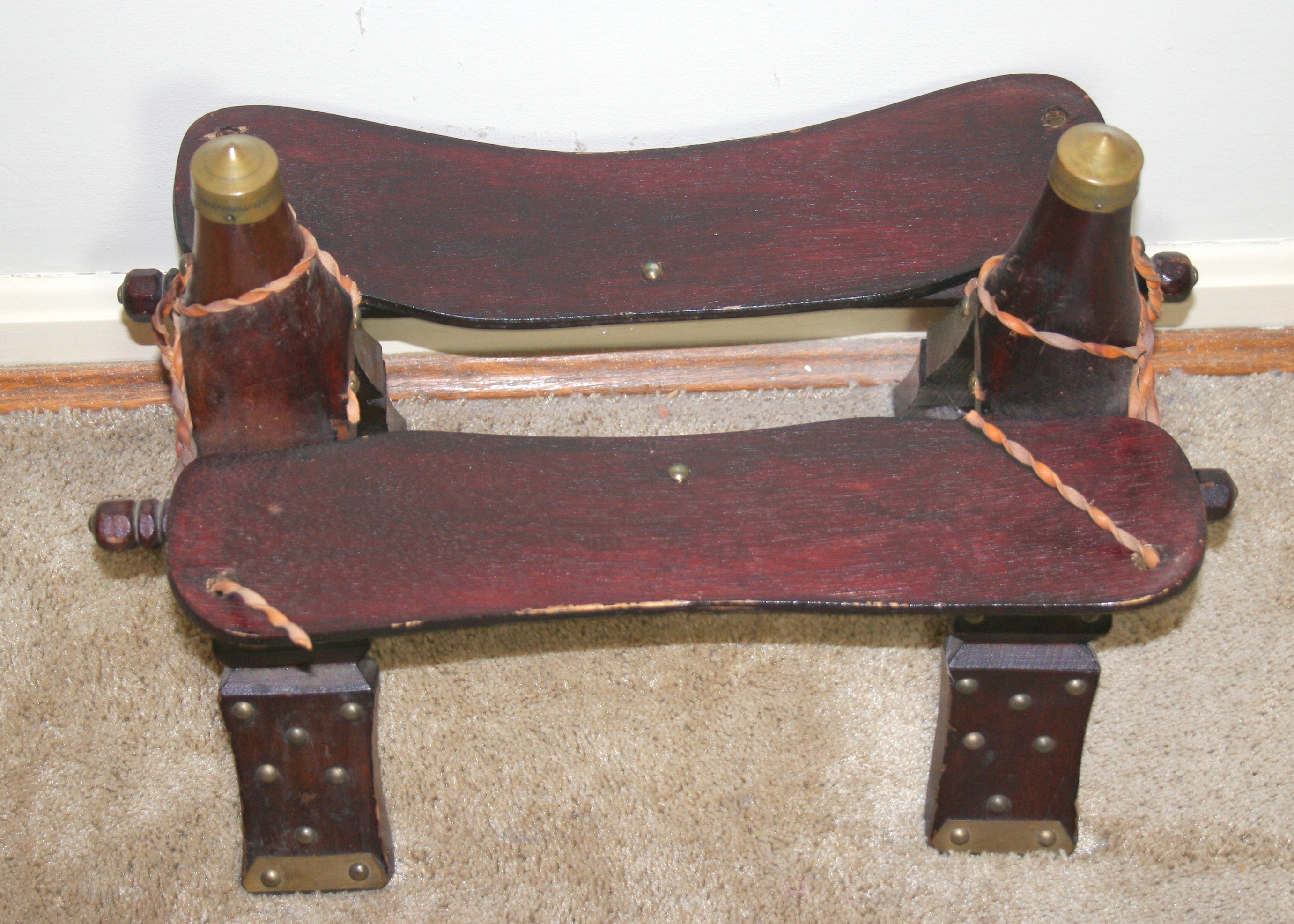 Vintage Camel Saddle Footstool