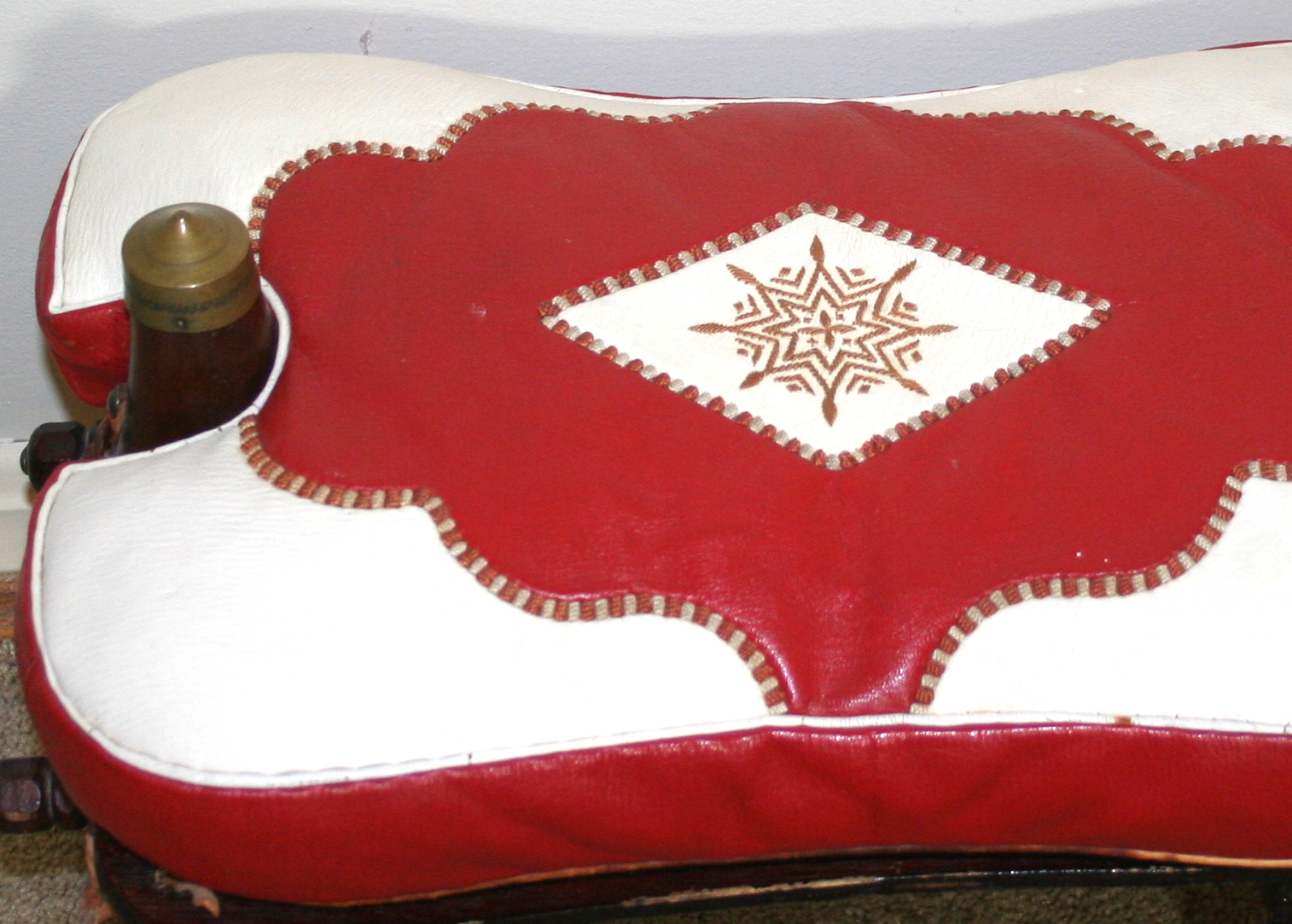 Vintage Camel Saddle Footstool