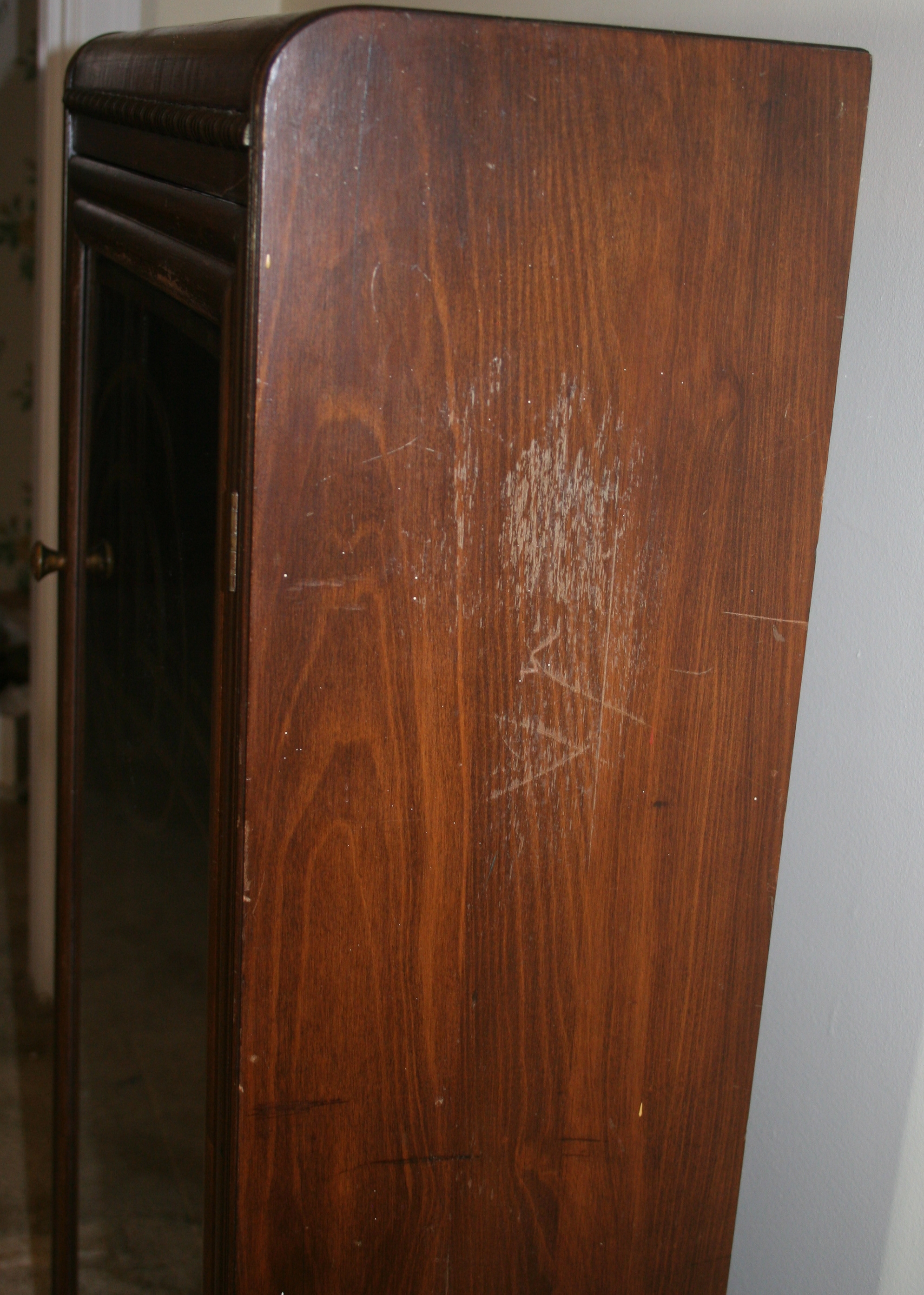 Vintage Art Deco Glass Front Bookcase