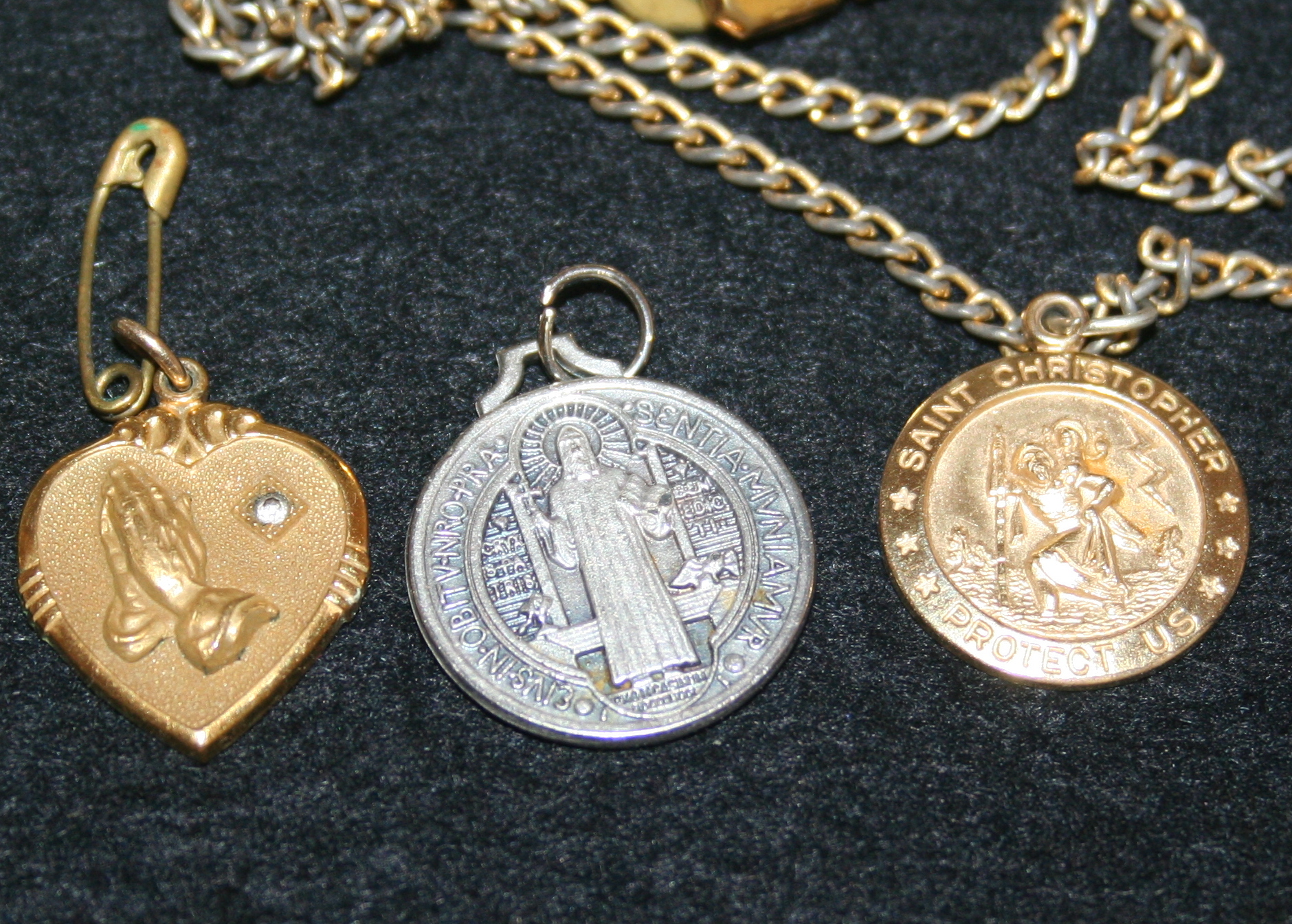 Relkigious and Military Medals and Pins