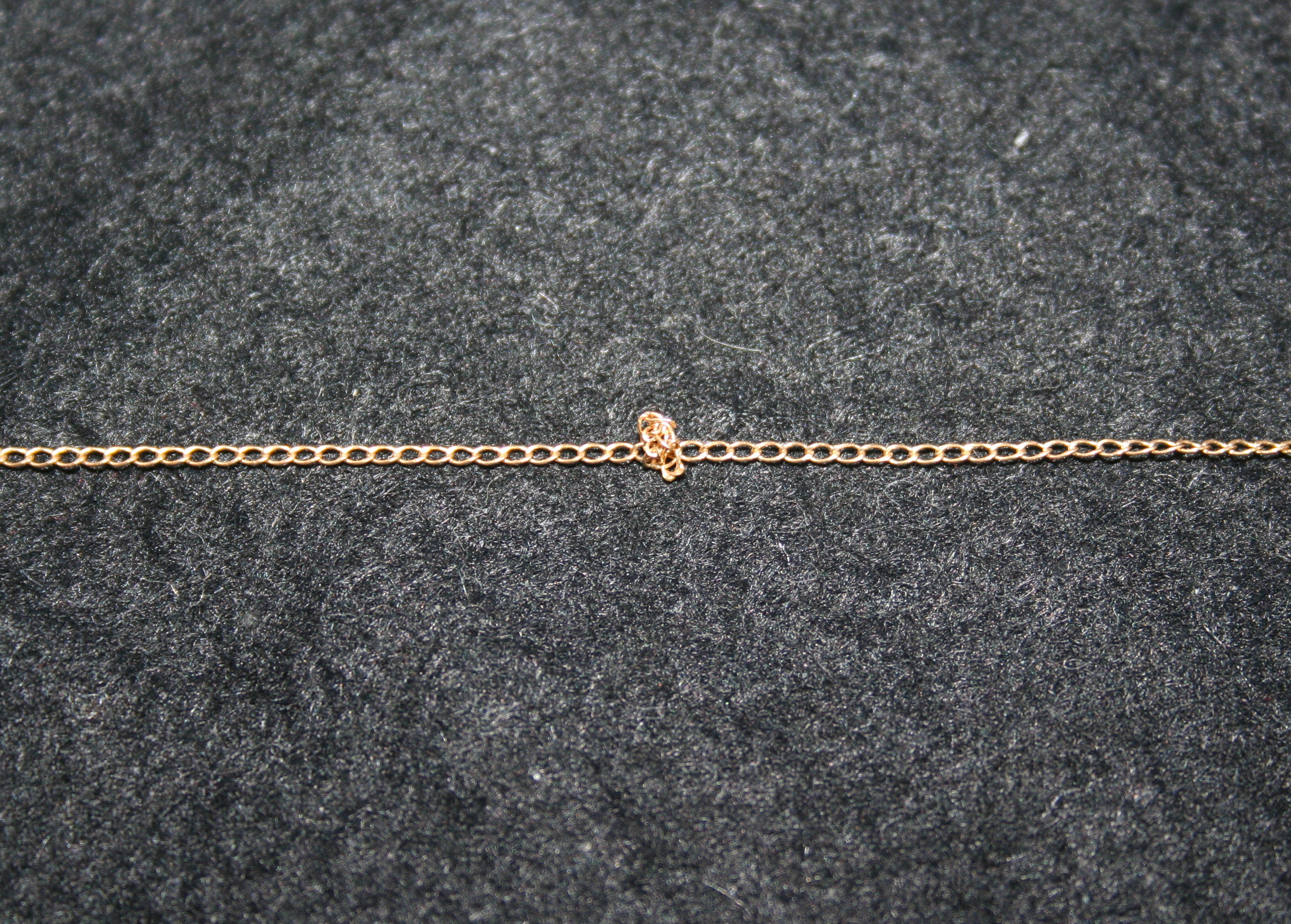 12K Yellow Gold Pin and 14K Yellow Gold Chain