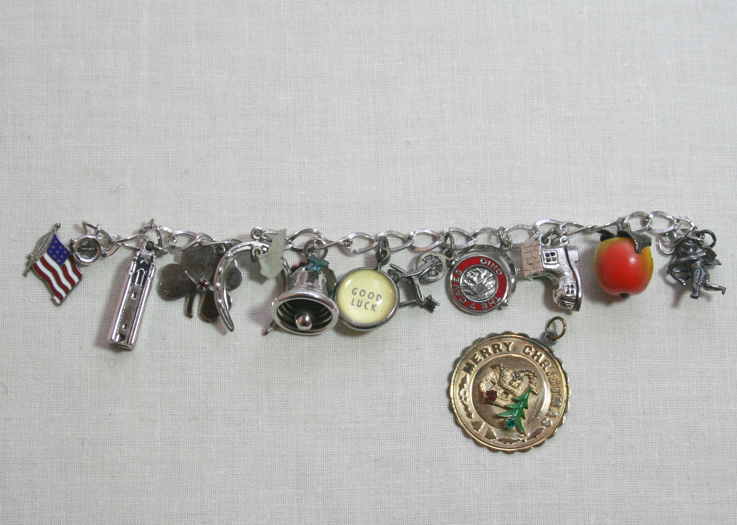 Vintage Charm Bracelet With Charms