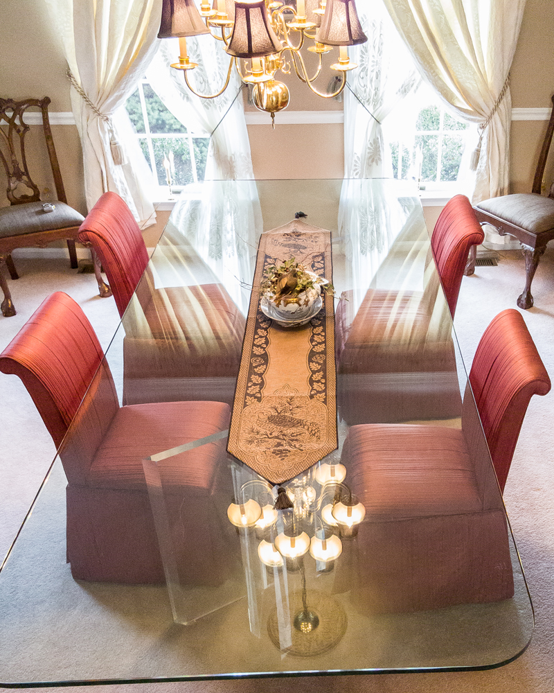 Jeffrey Bigelow Glass and Lucite Dining Room Table