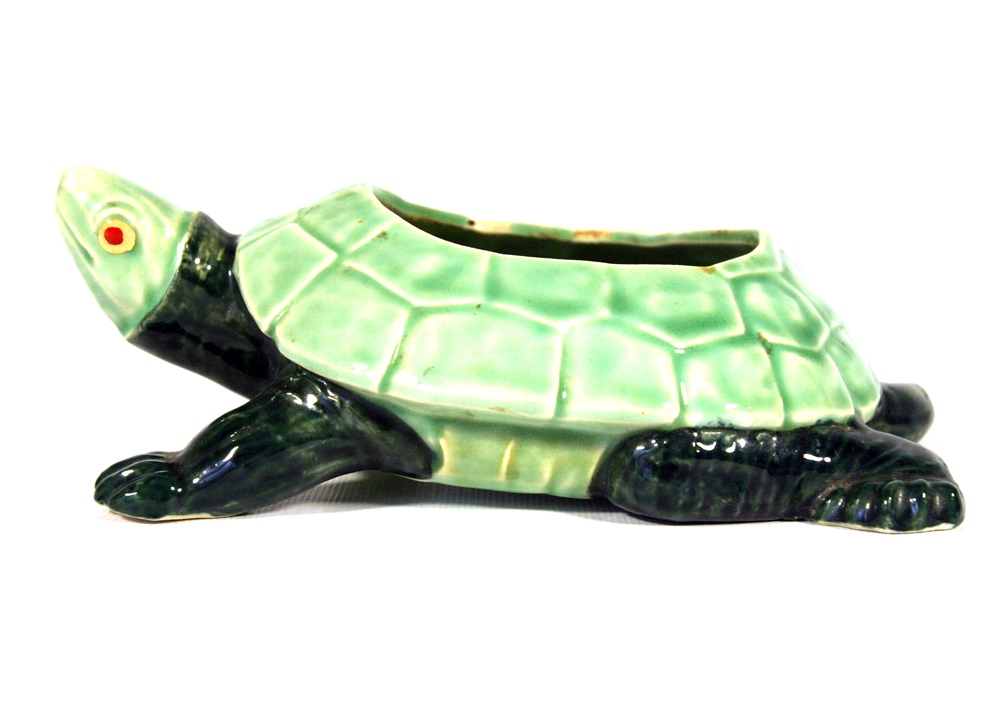 Hand-Painted Snapping Turtle Planter