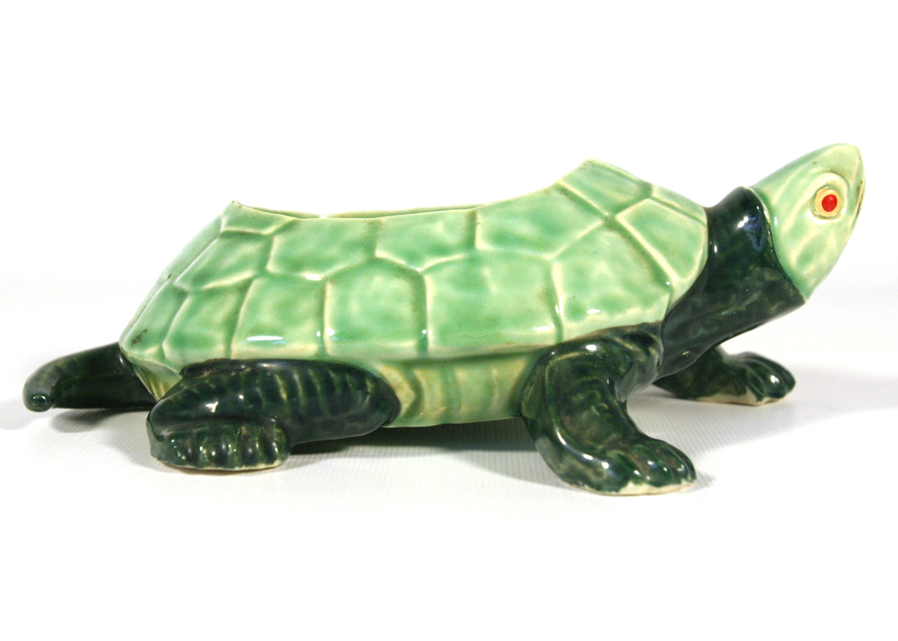 Hand-Painted Snapping Turtle Planter