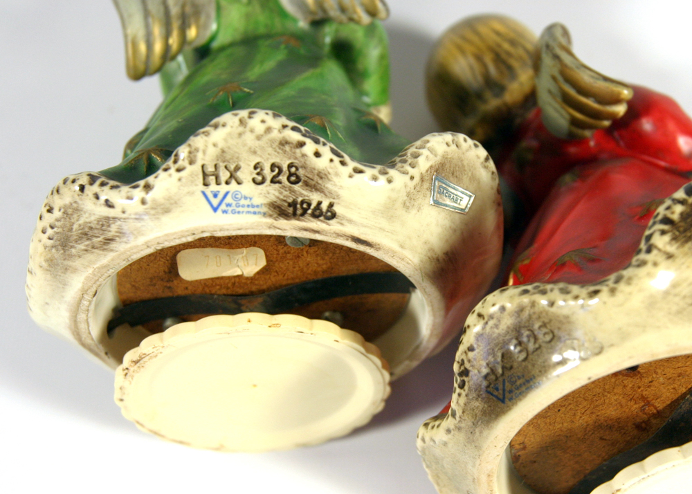 Pair of 1966 Numbered Goebel Musical Angels