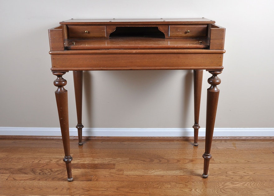 Vintage Walnut Spinet Piano Desk