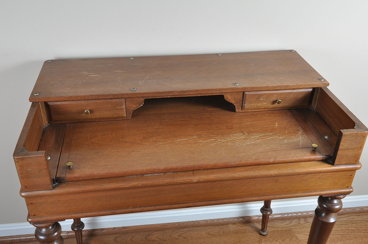 Vintage Walnut Spinet Piano Desk