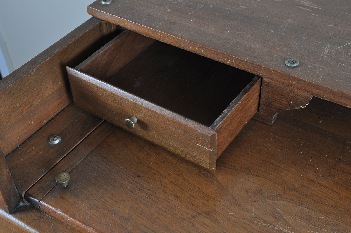 Vintage Walnut Spinet Piano Desk