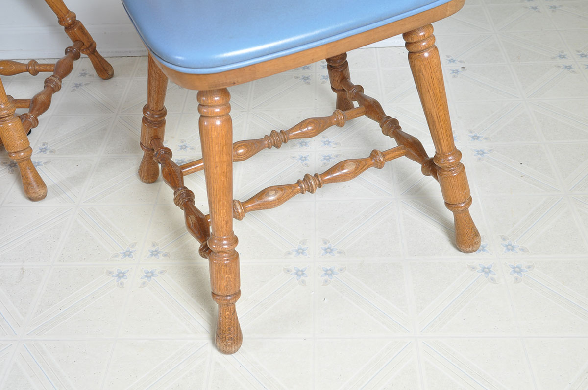 Oak Tiled Dining Table and Chairs