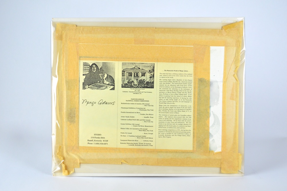 Pair of Margo Adams Original Watercolor Matted Paintings