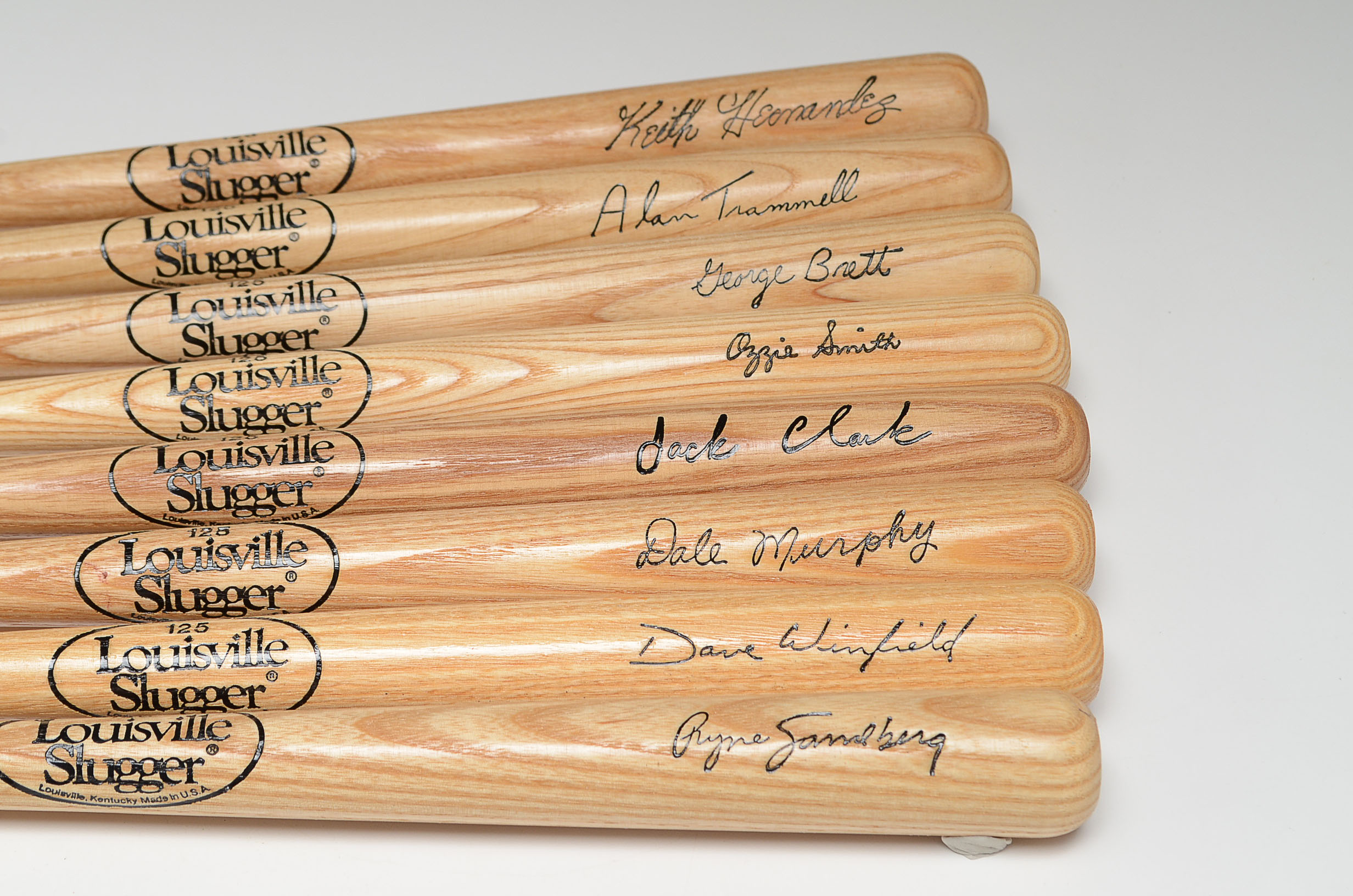 Eight Mini Baseball Bats