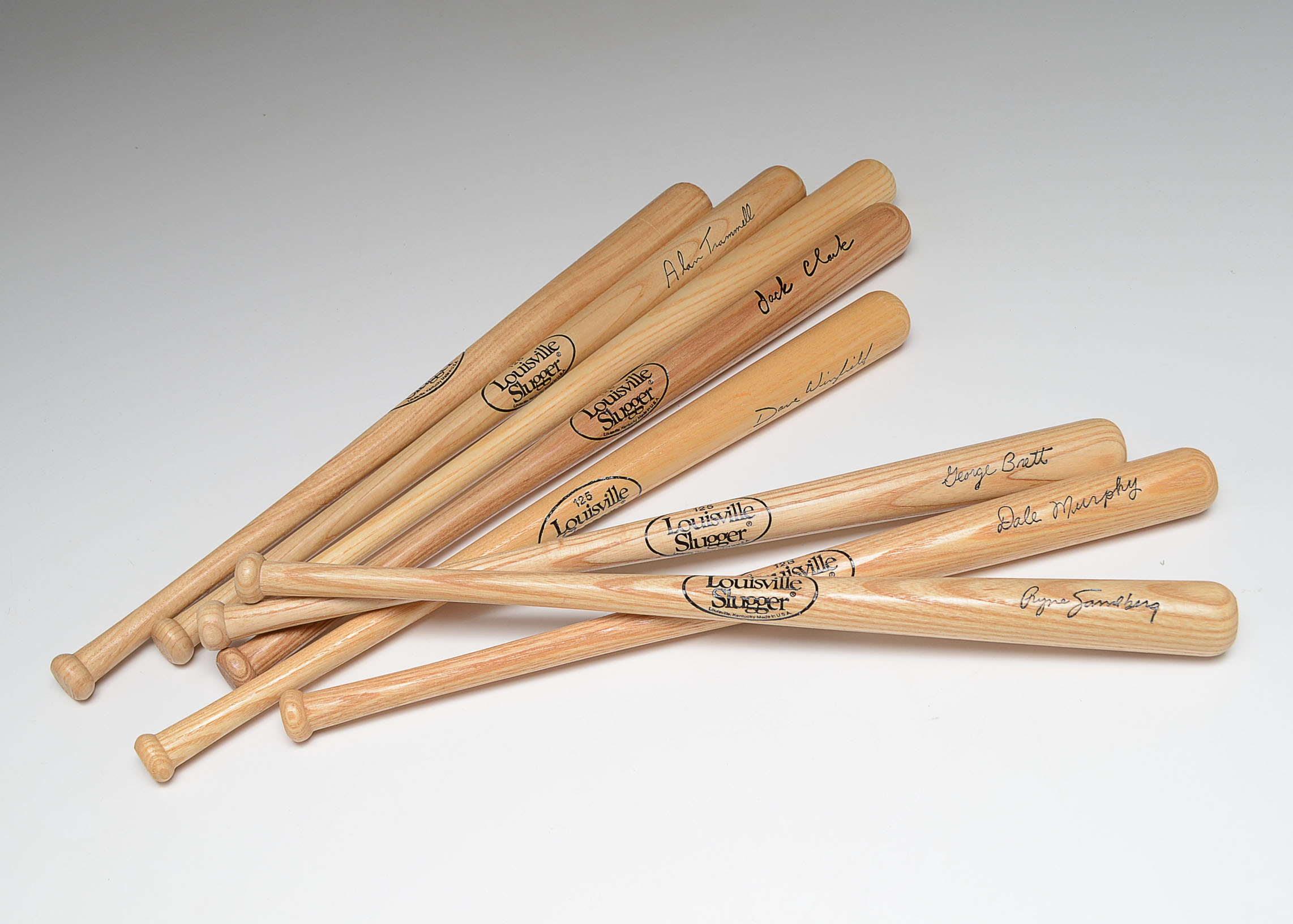 Eight Mini Baseball Bats