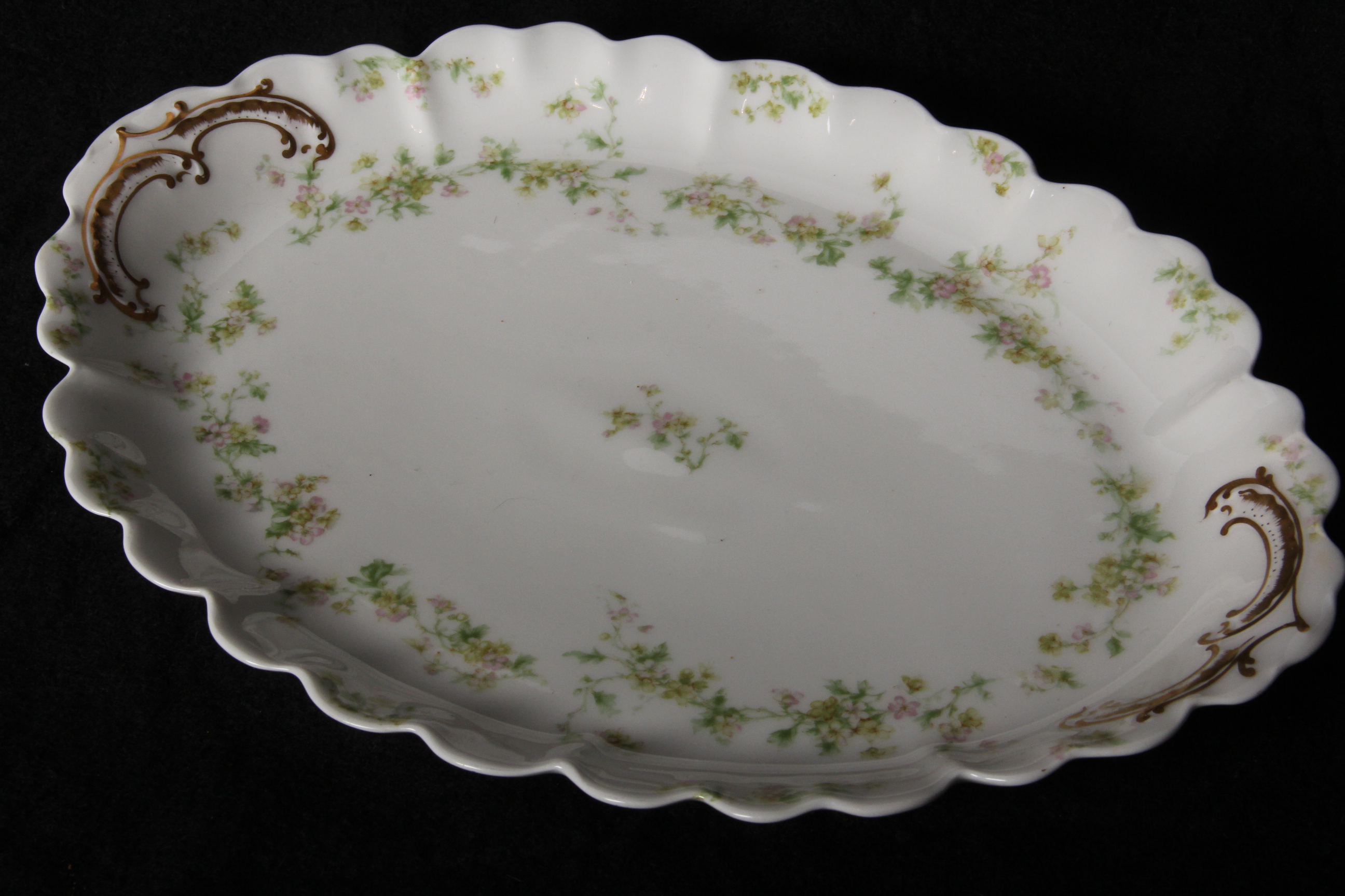 Antique Haviland and Co. Limoges Porcelain Platter and Covered Vegetable Dish