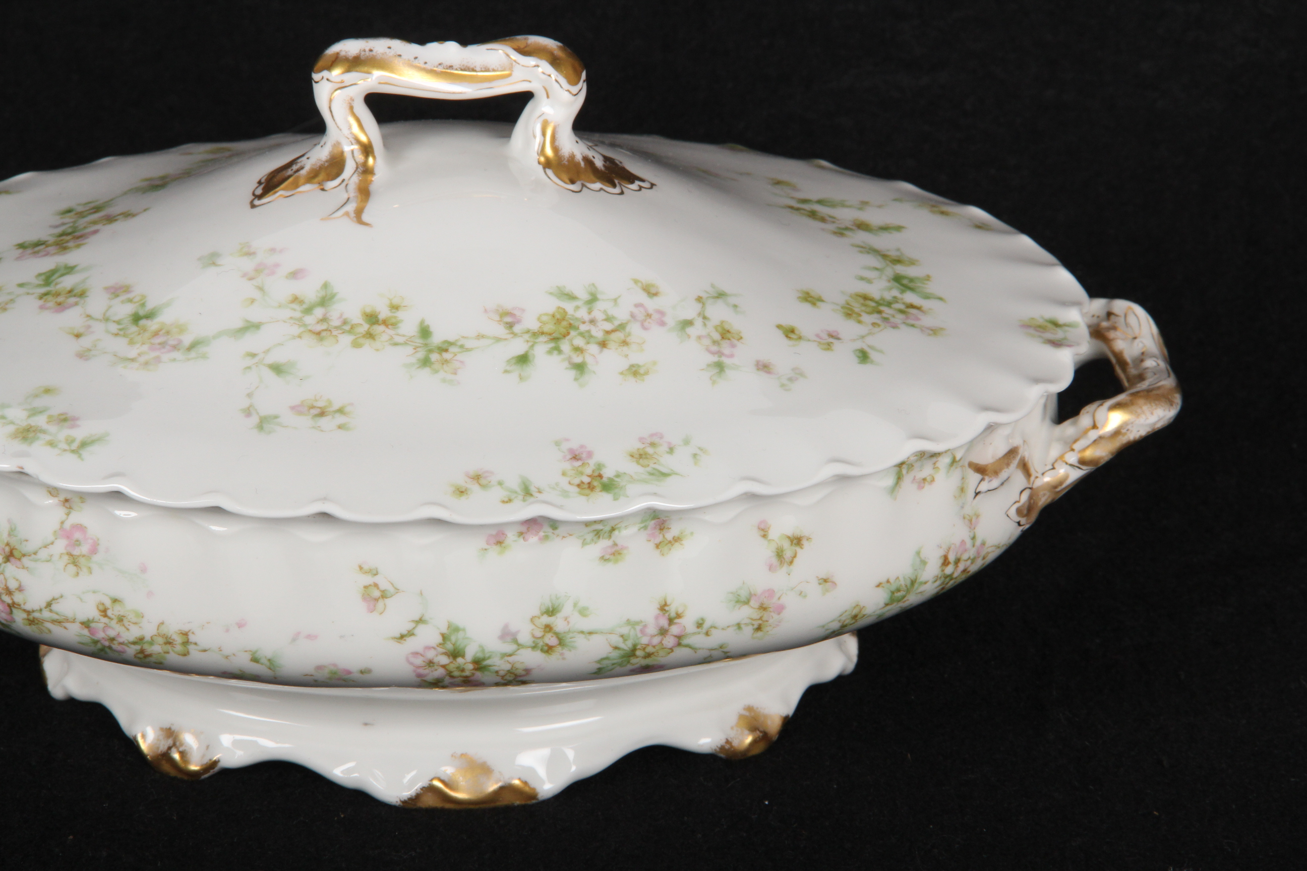 Antique Haviland and Co. Limoges Porcelain Platter and Covered Vegetable Dish