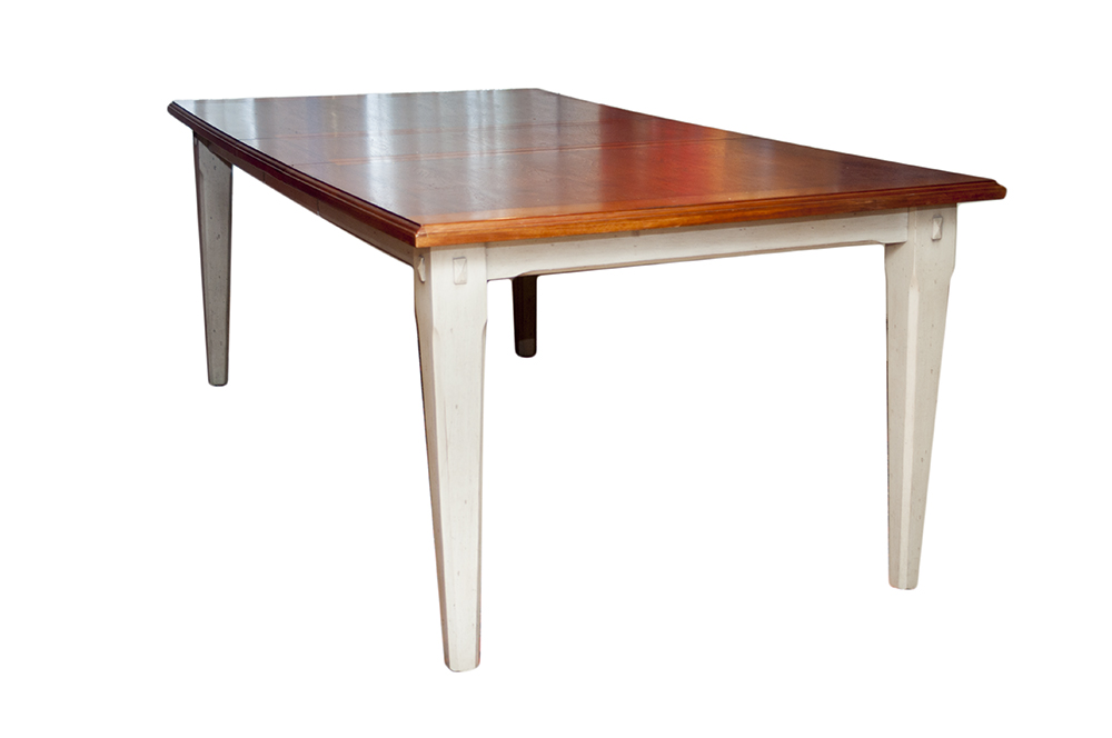 Painted and Wood Dining Table