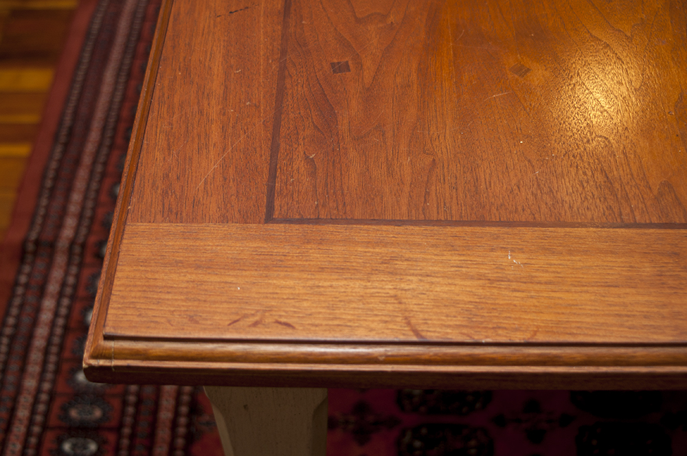 Painted and Wood Dining Table