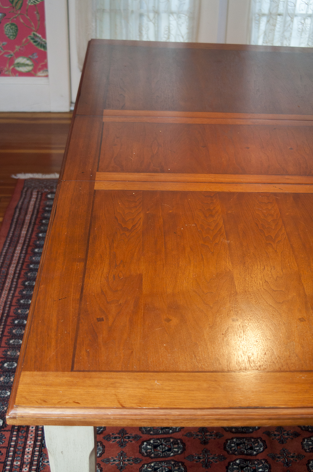 Painted and Wood Dining Table