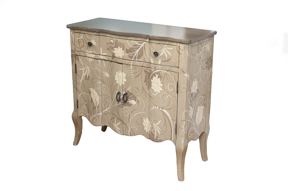 Painted Floral Cabinet
