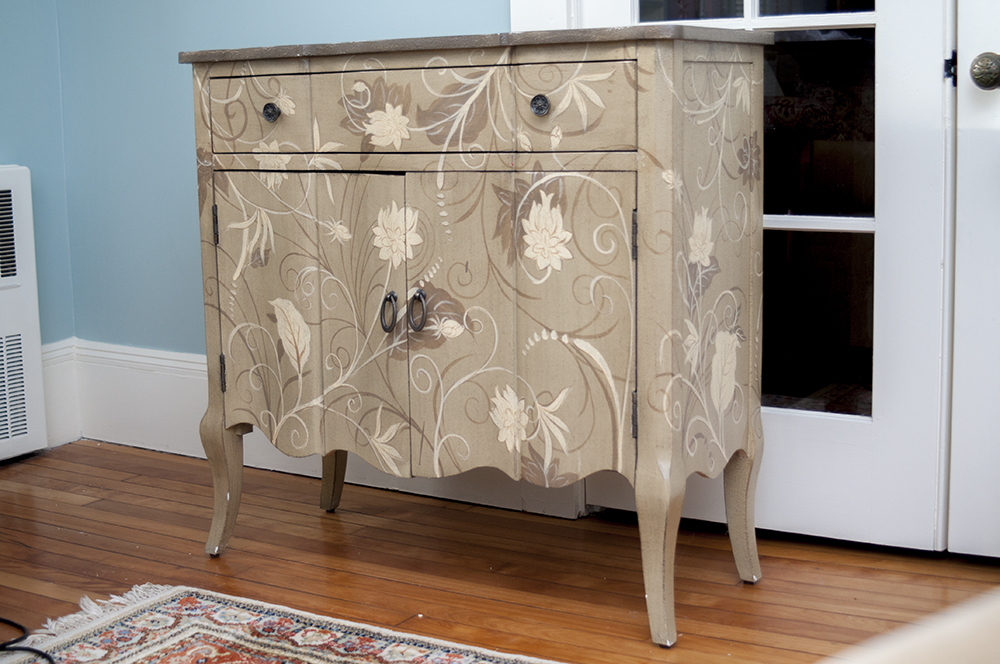 Painted Floral Cabinet