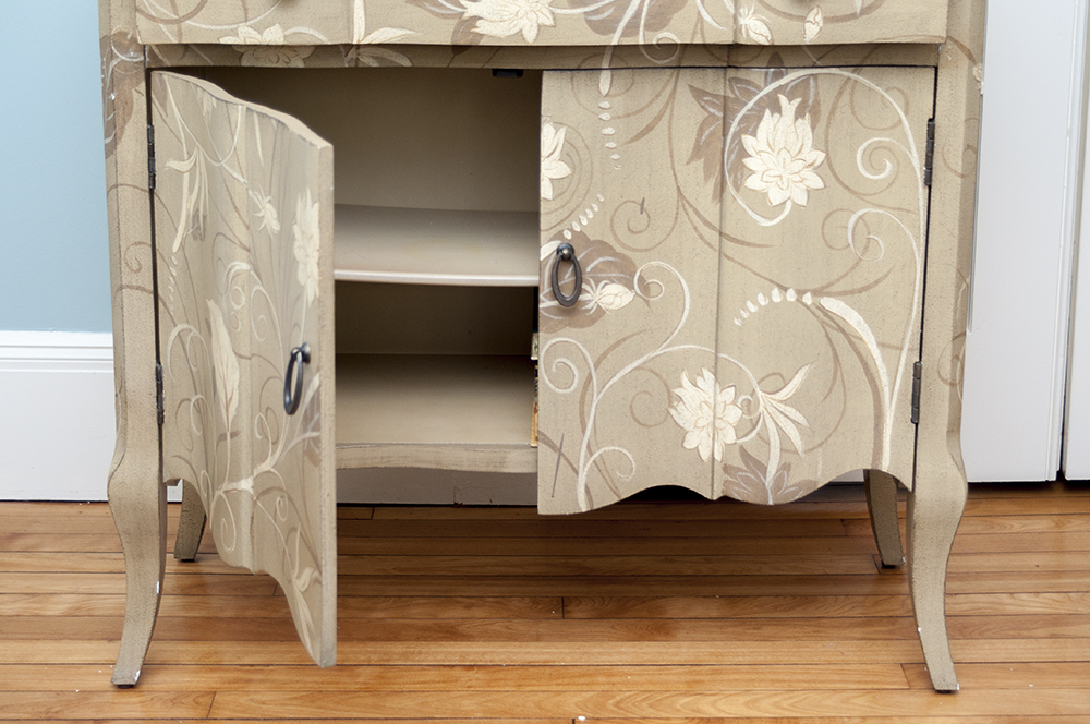 Painted Floral Cabinet