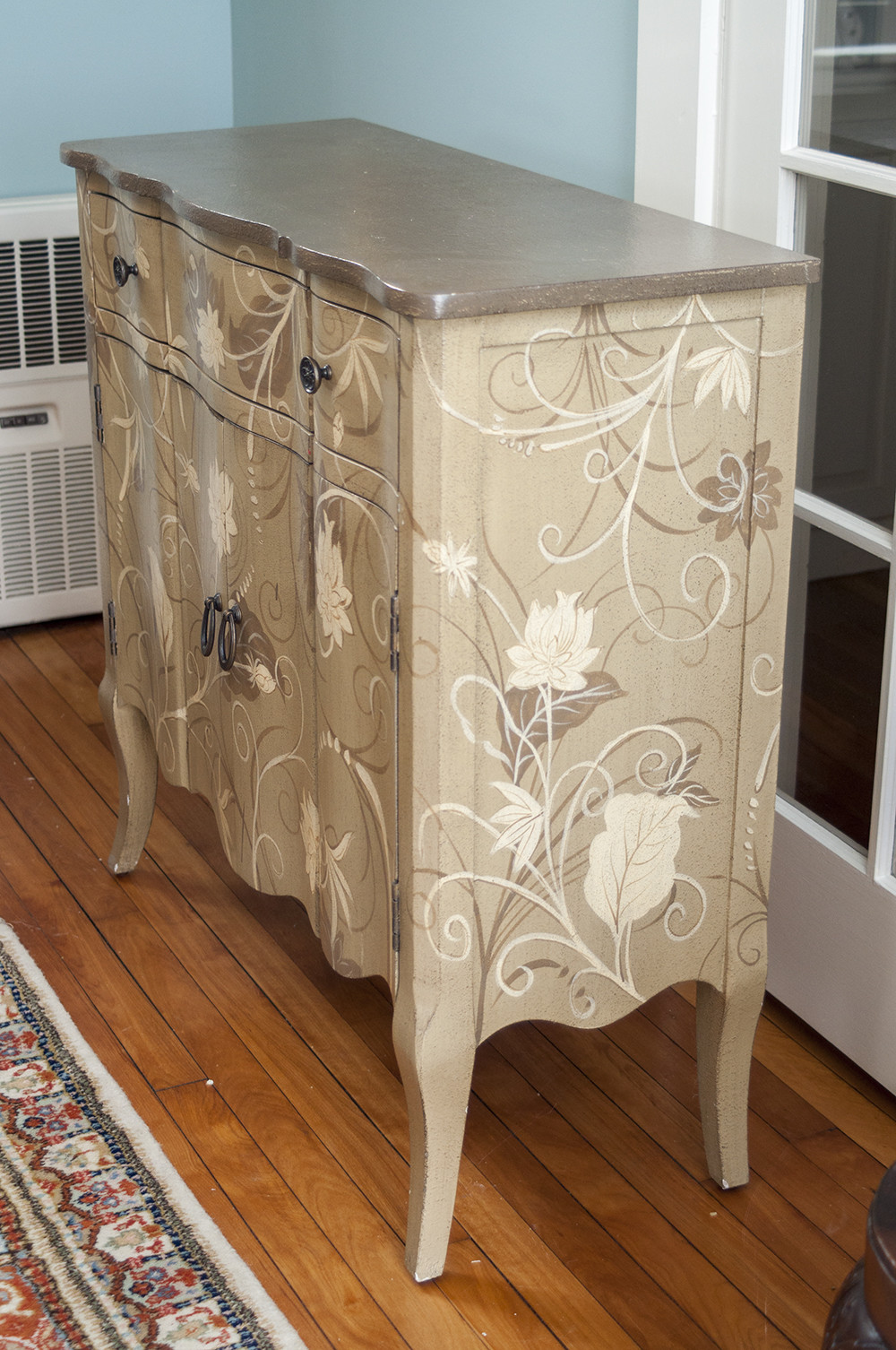 Painted Floral Cabinet
