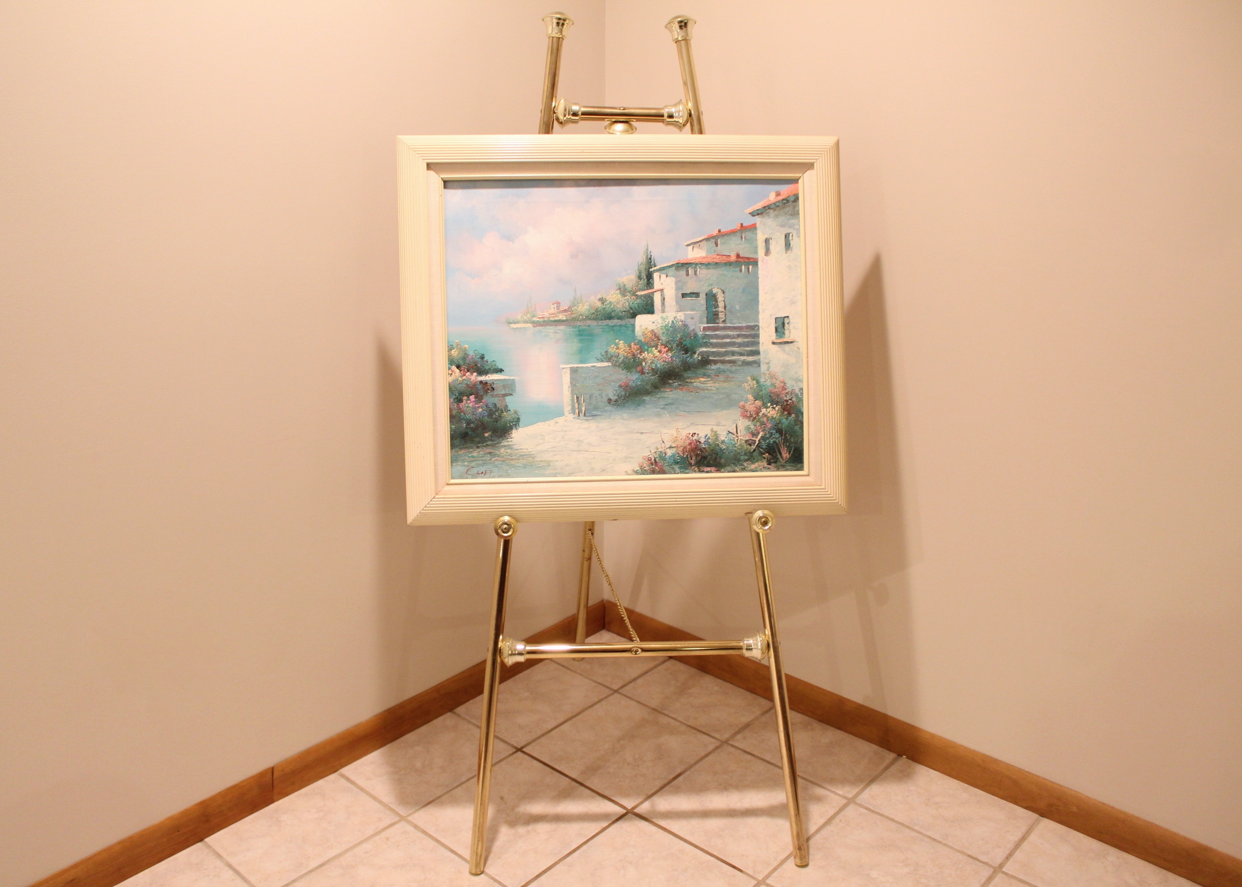 Mediterranean Seascape Painting by C. Loft