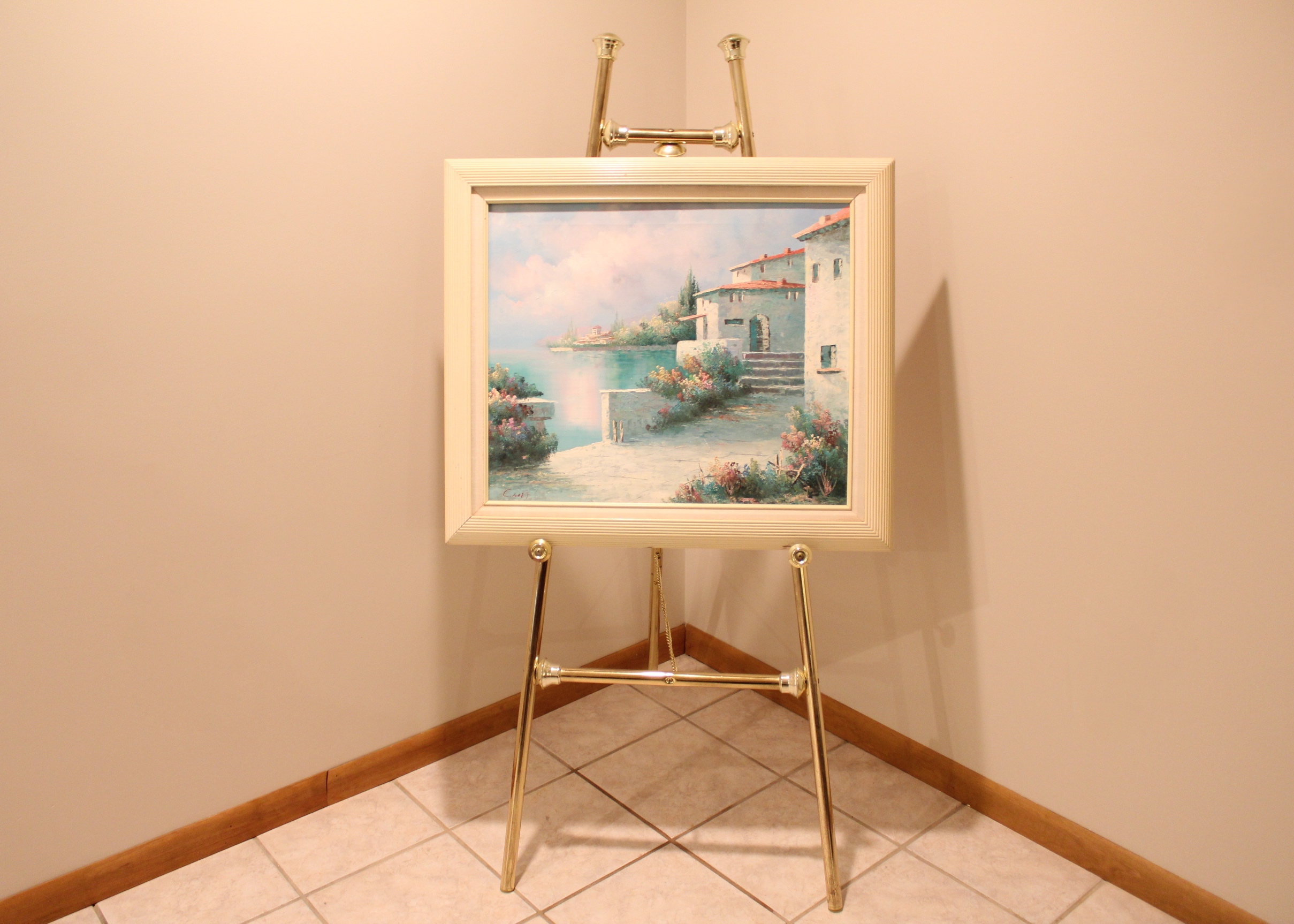 Mediterranean Seascape Painting by C. Loft