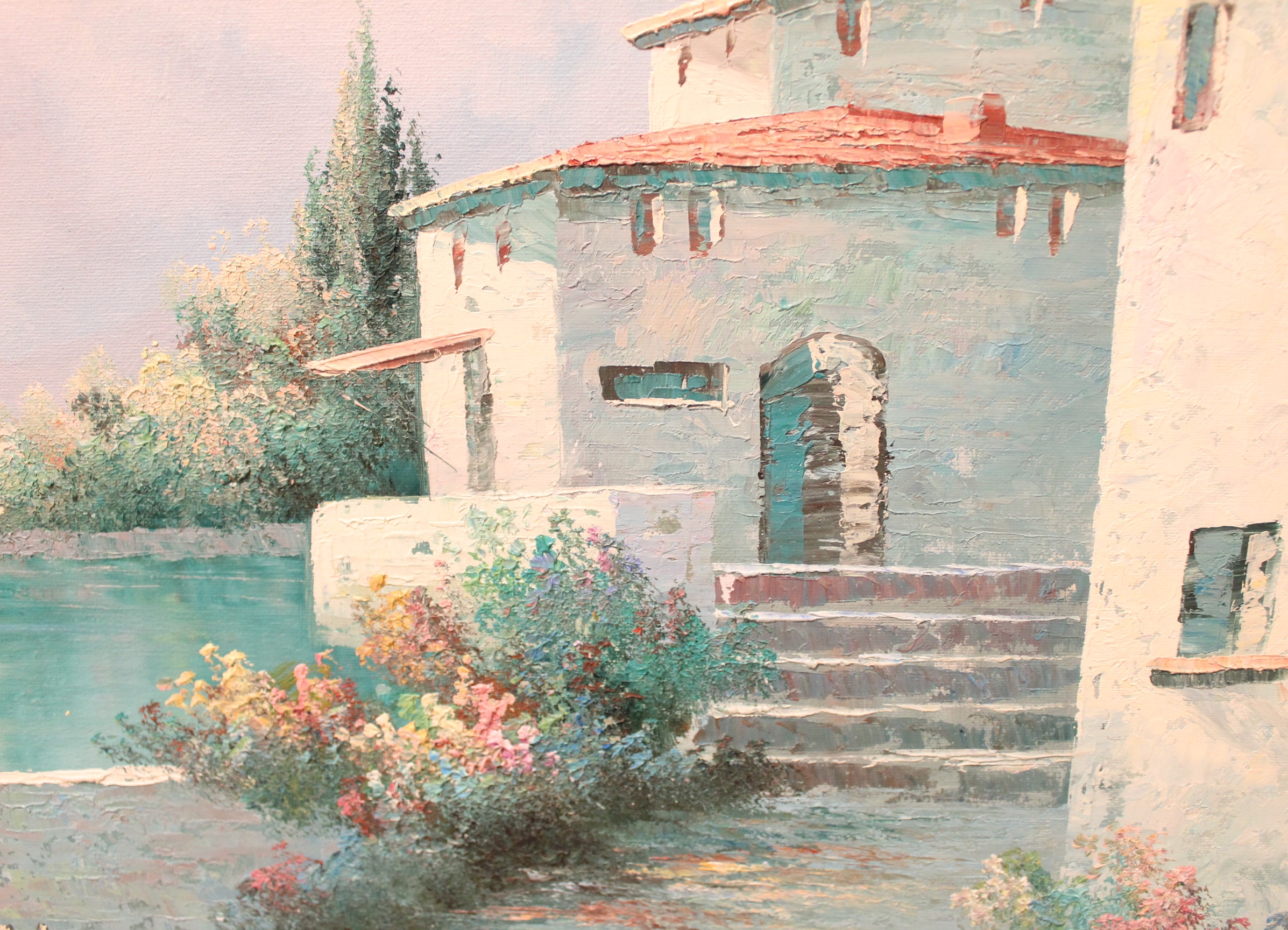 Mediterranean Seascape Painting by C. Loft