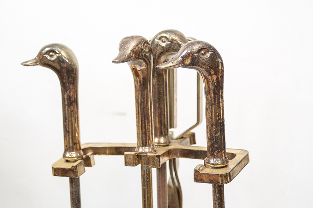 Duck Head Fireplace Tools