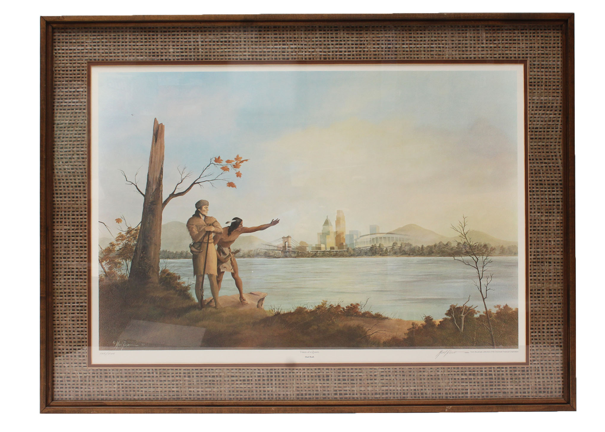 Signed Murl Rush Vision of a Queen Cincinnati Offset Lithograph