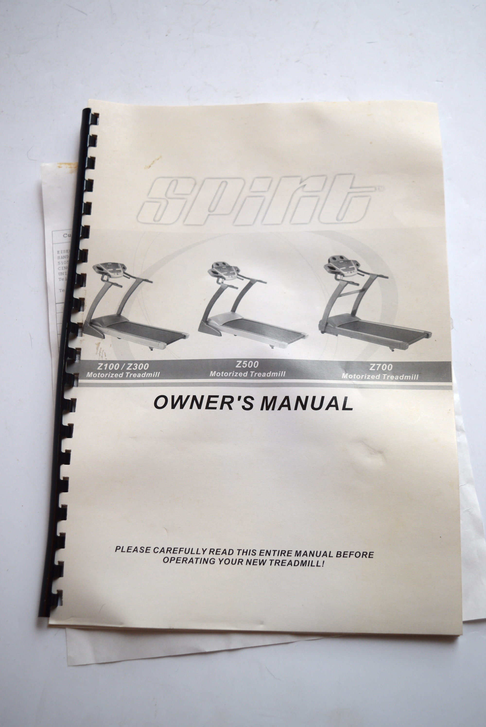 Spirit Z100 Treadmill