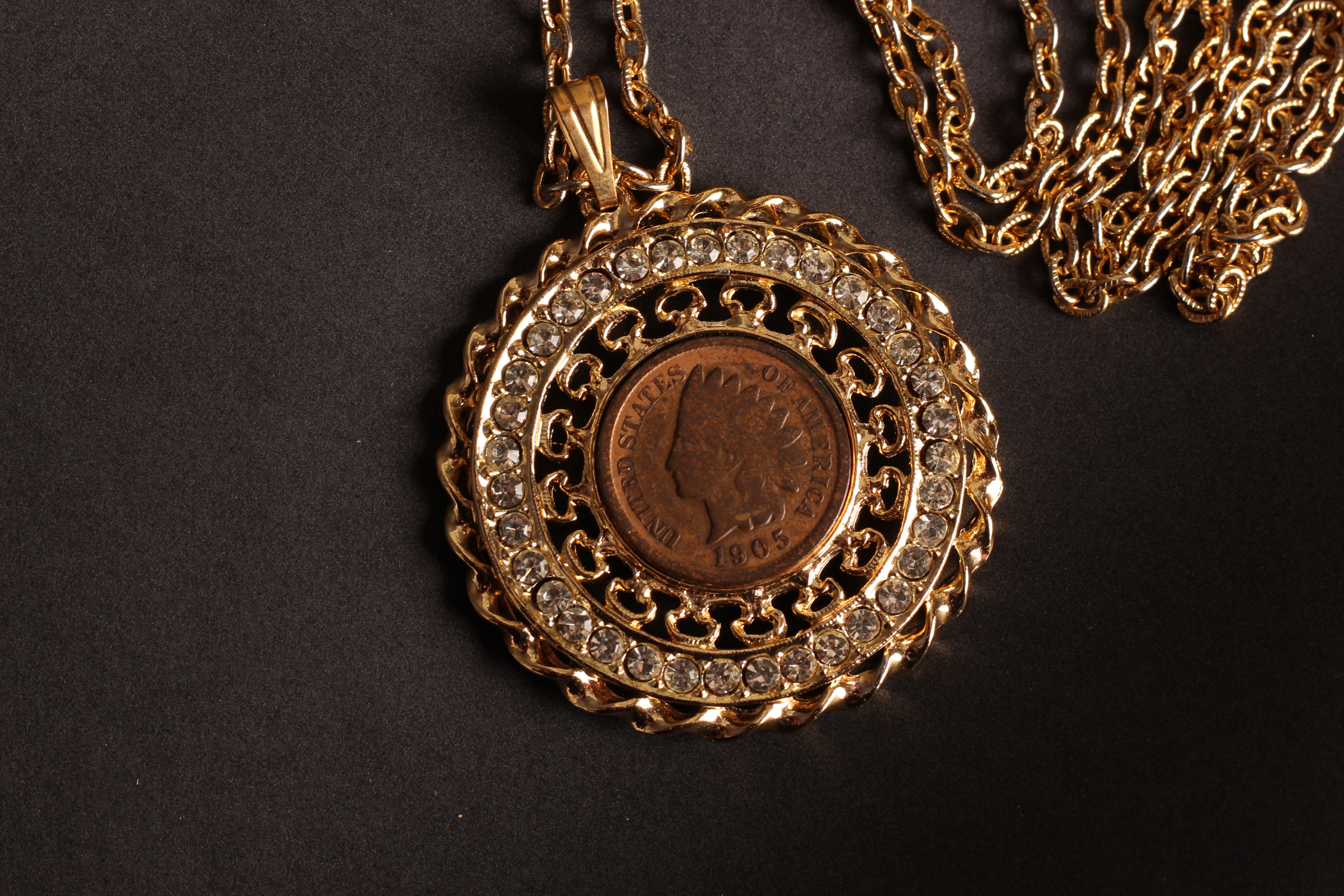 1905 Indian Head Penny Pendant Necklace